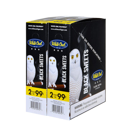 White Owl Cigarillos 99 Cent Pre Priced 30 Packs of 2 Cigars Black