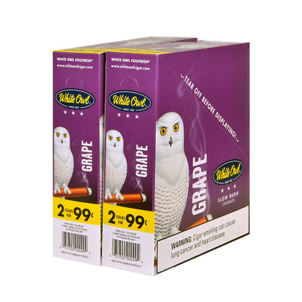 White Owl Cigarillos 99 Cent Pre Priced 30 Packs of 2 Cigars Grape