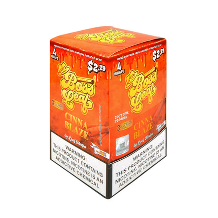 Da Boss Leaf Wraps 20 packs of 4, pre-priced $2.79, Cinna Blaze