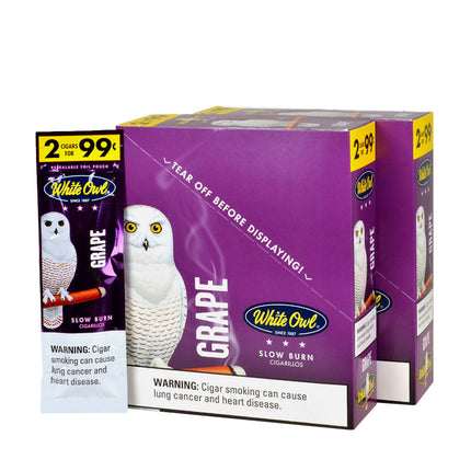 White Owl Cigarillos 99 Cent Pre Priced 30 Packs of 2 Cigars Grape