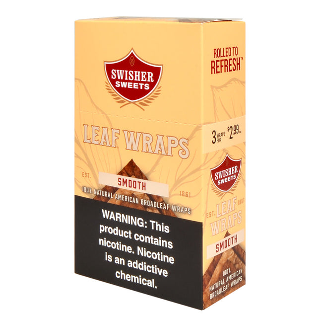 Swisher Sweets Leaf Wraps Smooth $2.99, 10 packs of 3