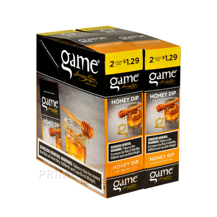 Game Cigarillos Foil Honey Dip 2 for 1.29 Pre-Priced 30 Packs of 2