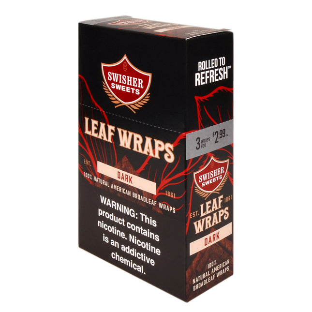 Swisher Sweets Leaf Wraps Dark $2.99, 10 packs of 3
