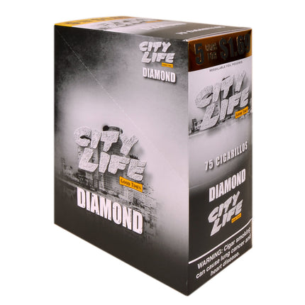 City Life Cigarillos 1.69 Pre-Priced 15 Packs of 5 Diamond