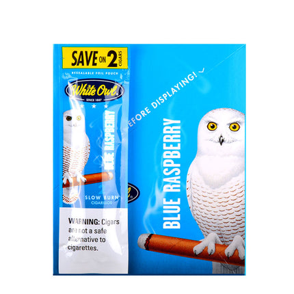 White Owl Cigarillos 30 Packs of 2 Cigars Blue Raspberry