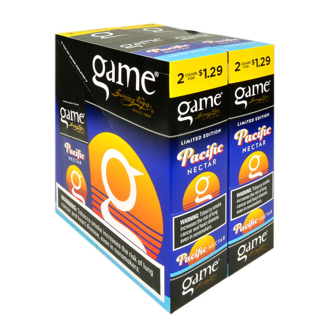 Game Cigarillos Foil Pacific Nectar 2 for 1.29 Pre-Priced 30 Packs of 2