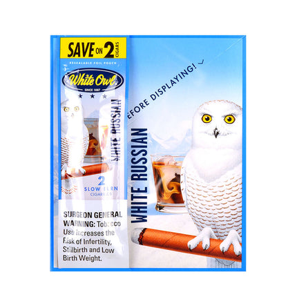 White Owl Cigarillos 30 Packs of 2 Cigars White Russian