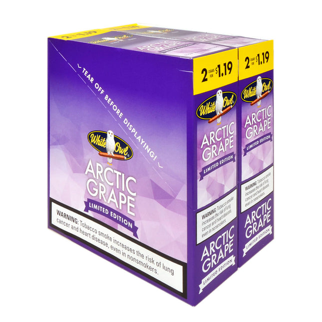 White Owl Arctic Grape Cigarillos 1.19 Pre-Priced 30 Packs of 2