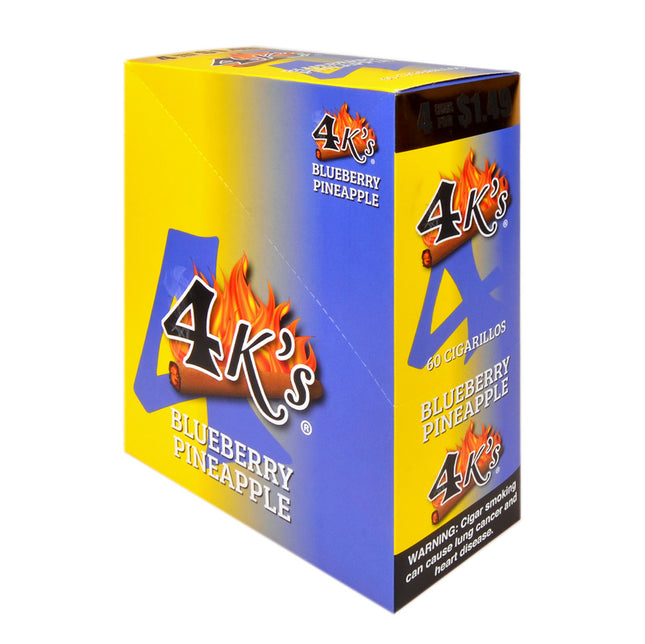 4 Kings Cigarillos 15 Packs of 4 Pre-Priced 1.49 Blueberry Pineapple