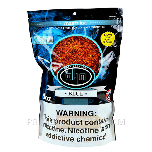 OHM Blue Pipe Tobacco Pack 8 oz. Pack