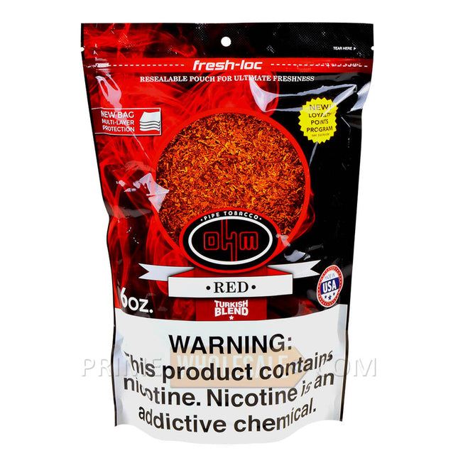 OHM Turkish Red Pipe Tobacco 6 oz. Pack