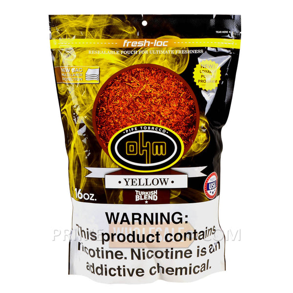 ohm tobacco near me OHM Turkish Yellow Pipe Tobacco 16 oz. Pack