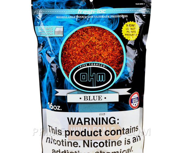 ohm blue tobacco amazon OHM Blue Pipe Tobacco Pack 16 oz. Pack