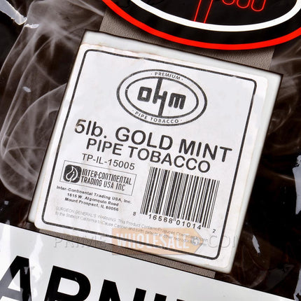 OHM Gold Mint Pipe Tobacco Pack 5 Lb. Pack