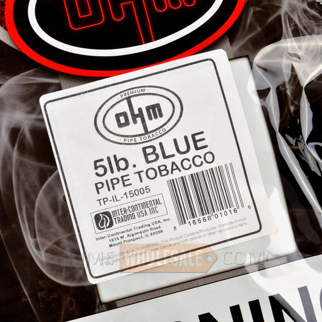 OHM Blue Pipe Tobacco Pack 5 Lb. Pack