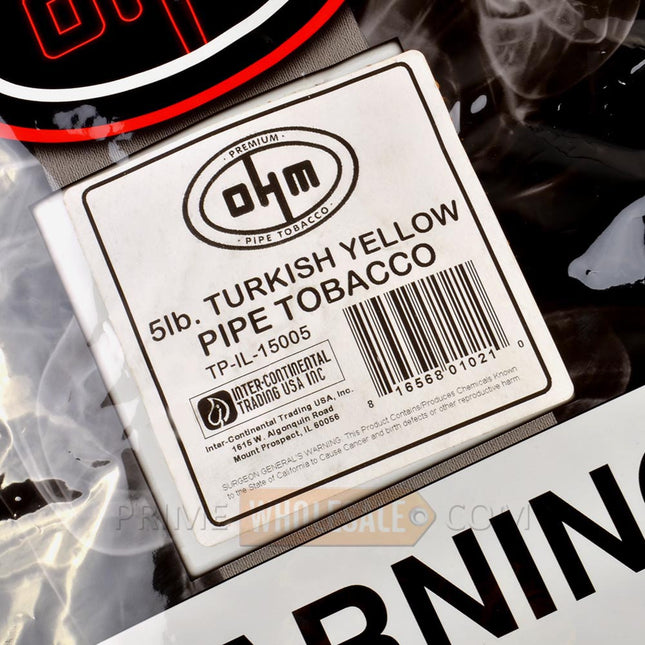 OHM Turkish Yellow Pipe Tobacco Pack 5 Lb. Pack