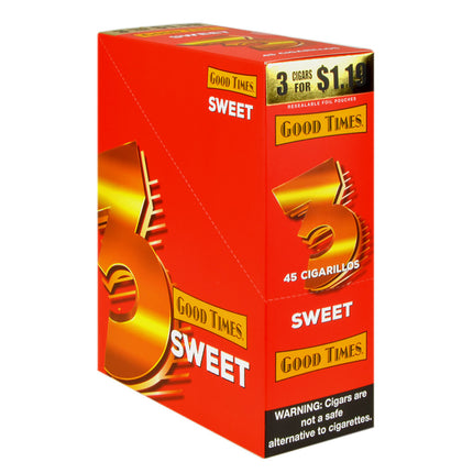 Good Times Cigarillos 15 Packs of 3 Pre-Priced $1.19 Sweet