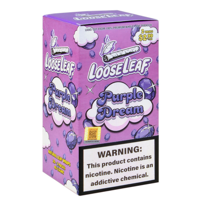Loose Leaf Purple Dream Wraps 20 Packs of 2