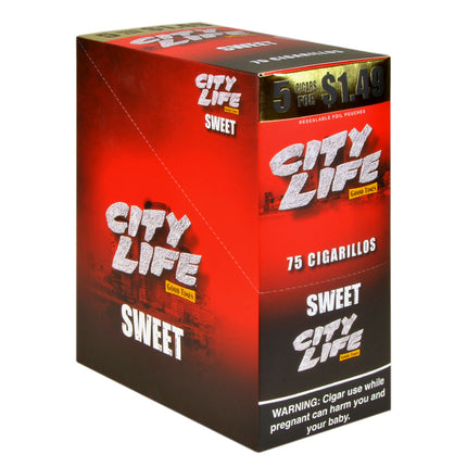 City Life Cigarillos 1.49 Pre-Priced 15 Packs of 5 Cigars Sweet