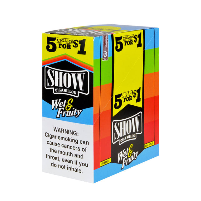 Show Cigarillos Wet & Fruity Pre Priced 15 Pouches of 5