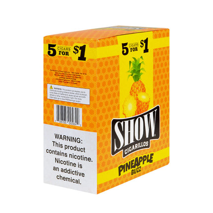 Show Cigarillos Show Buzz (Pineapple) Pre Priced 15 Pouches of 5