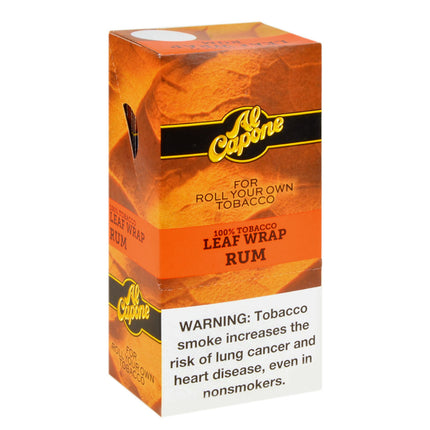 Al Capone Tobacco Leaf Wraps Rum Pack of 18