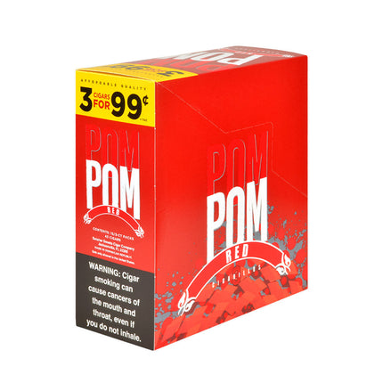 Pom Pom Cigarillos 99 Cent Pre Priced 15 Packs of 3 Cigars Sweet(Red)