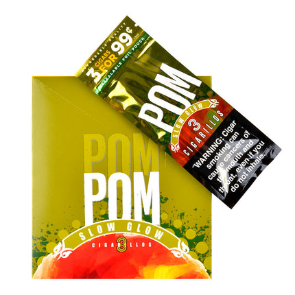 Pom Pom Cigarillos 99 Cent Pre Priced 15 Packs of 3 Cigars Slow Glow