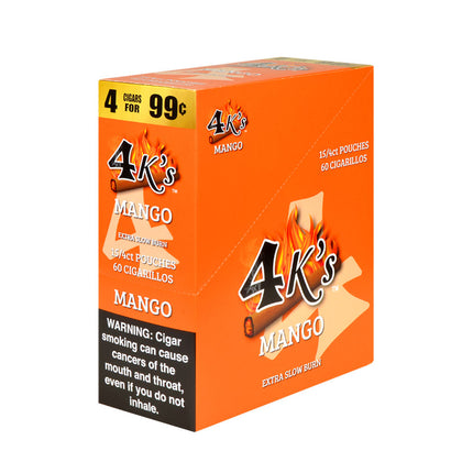 4 Kings Cigarillos 15 Packs of 4 Mango