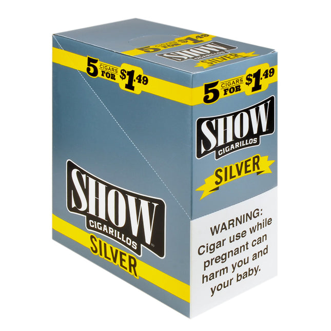 Show Cigarillos Silver 1.49 Pre-Priced 15 Packs of 5