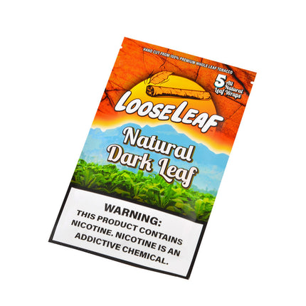 Loose Leaf Natural Dark wraps, 8 packs of 5