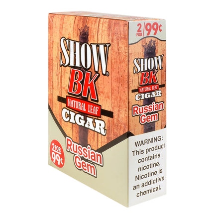 Show BK Cigarillos Russian Gem 99c Pre-Priced 15 Packs of 2