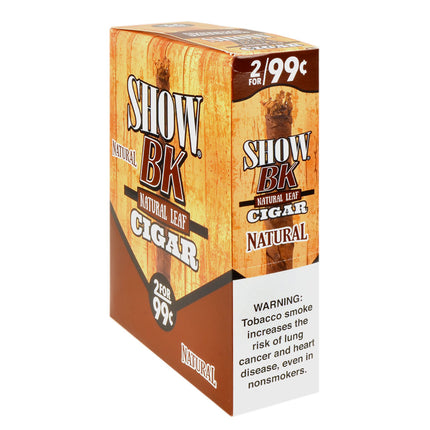 Show BK Cigarillos Natural 99c Pre-Priced 15 Packs of 2