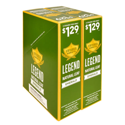 Swisher Sweets Legend Emerald 1.29 Pre-Priced Cigarillos 30 Packs of 4