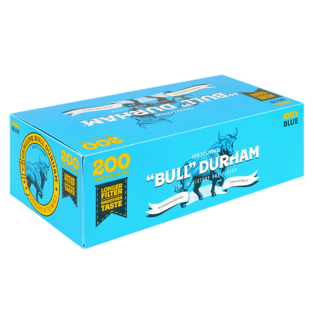 Bull Durham Filter Tubes 100 mm Blue (Light) 5 Cartons of 200