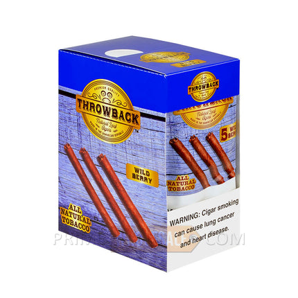 Throwback Wild Berry Natural Leaf Cigars 8 Packs of 5