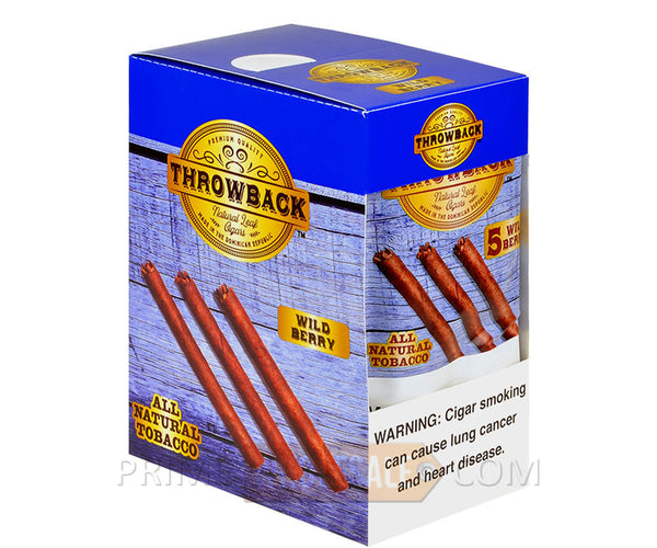 Throwback Wild Berry Natural Leaf Cigars 8 Packs of 5