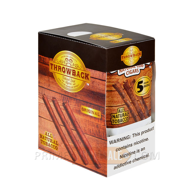 Throwback Original Natural Leaf Cigars 8 Packs of 5