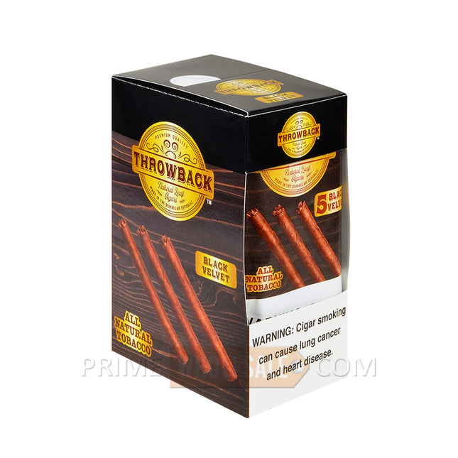 Throwback Black Velvet Natural Leaf Cigars 8 Packs of 5