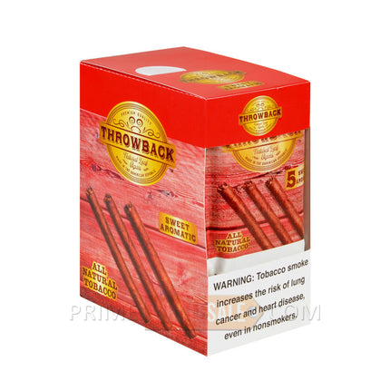 Throwback Sweet Aromatic Natural Leaf Cigars 8 Packs of 5