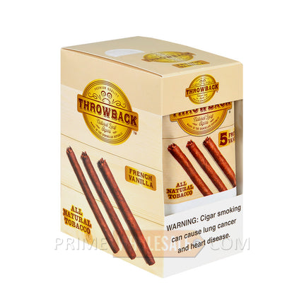 Throwback French Vanilla Natural Leaf Cigars 8 Packs of 5