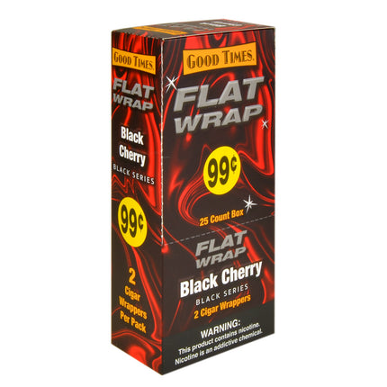 Good Times Flat Wraps 99c Pre-Priced 25 Packs of 2 Black Cherry