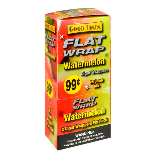 Good Times Flat Wraps 99c Pre-Priced 25 Packs of 2 Watermelon
