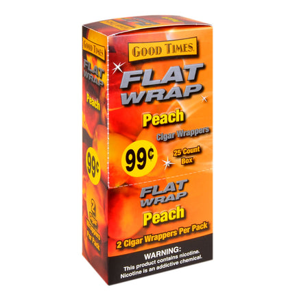 Good Times Flat Wraps 99c Pre-Priced 25 Packs of 2 Peach