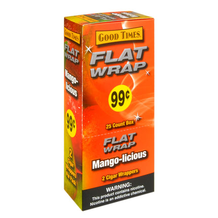 Good Times Flat Wraps 99c Pre-Priced 25 Packs of 2 Mango-Licious