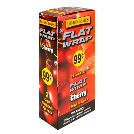 Good Times Flat Wraps 99c Pre-Priced 25 Packs of 2 Cherry