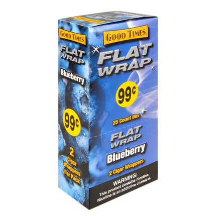 Good Times Flat Wraps 99c Pre-Priced 25 Packs of 2 Blueberry