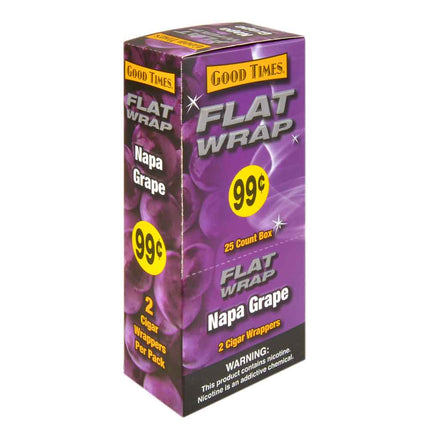 Good Times Flat Wraps 99c Pre-Priced 25 Packs of 2 Grape