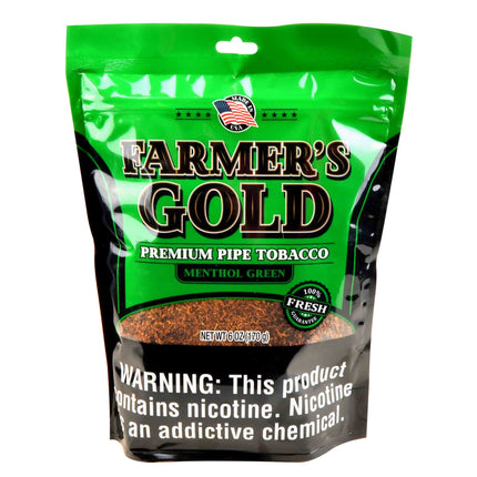 Farmer's Gold Pipe Tobacco Menthol Green 6 oz. Pack