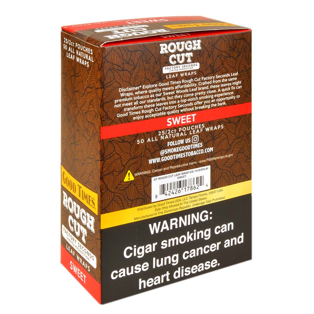 brown sugar tobacco wraps Fill-A Blunts Pre-Rolled Blunt Tubes - Flavor Wood Tips Good Times Sweet Woods Leaf